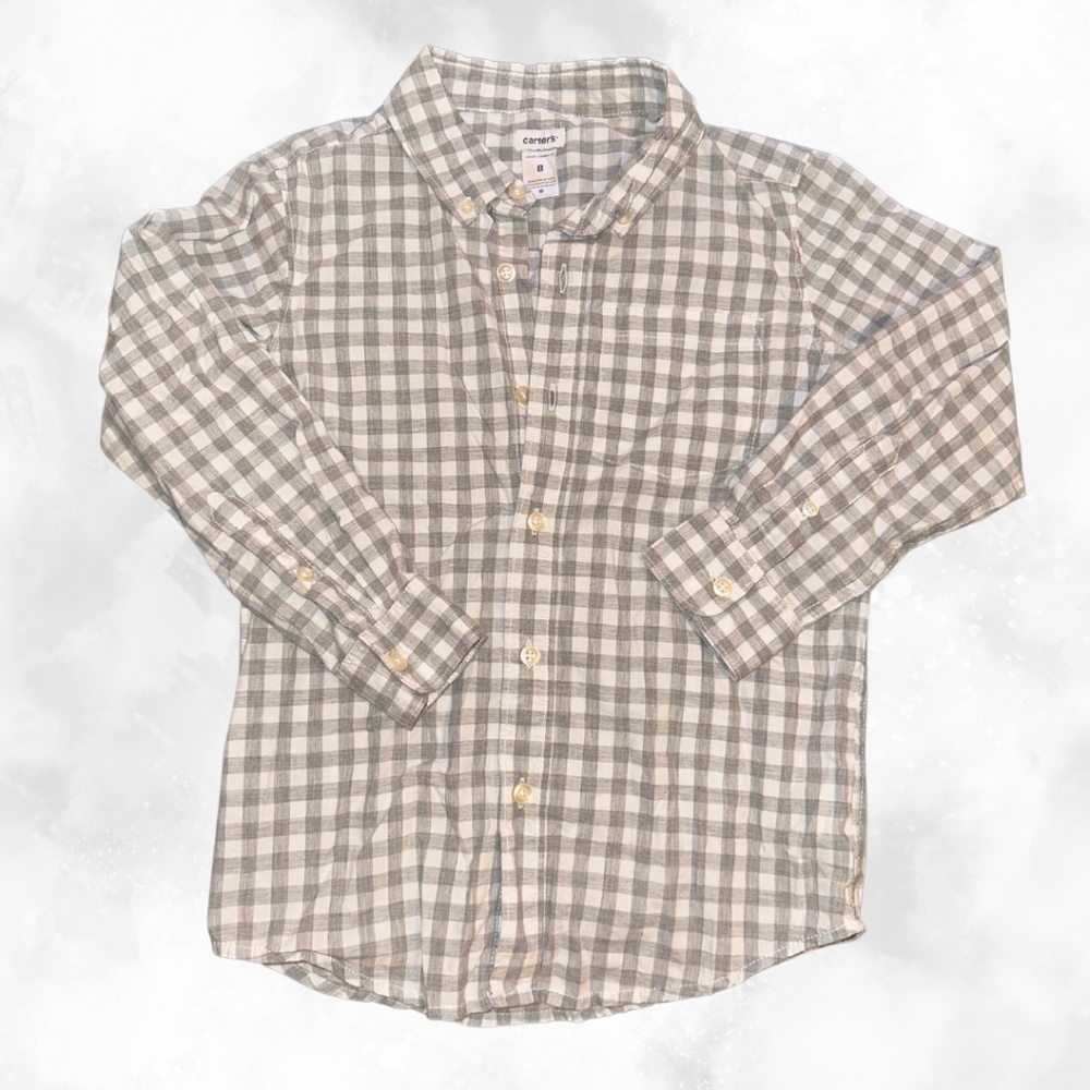 Plaid Button-Front Shirt